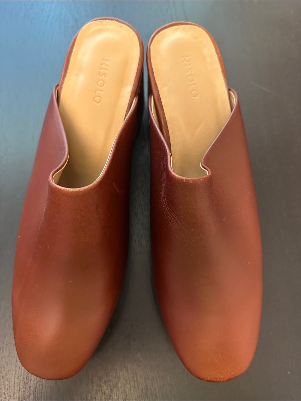Nisolo Women's Leather Mule in Chestnut Brown